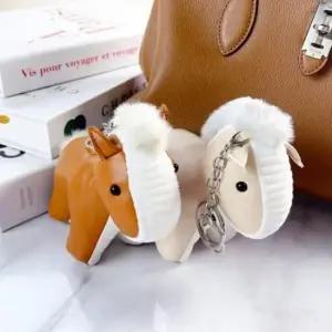 키링월드 빅포니 레더 키링 열쇠 고리 인형 키홀더 말