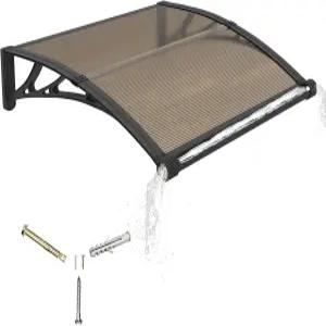 배수 싱크가 있는 도어 입구용 차양 도어용 32x40인치 플라스틱 스틸 브래킷이 창문 캐노피 외부