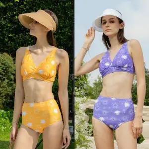 [하프클럽/엘르 수영복]엘르 태양 잔골지 비키니 세트 ELL-Y201