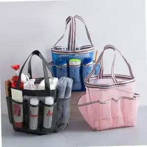 포켓메쉬목욕가방 수영장비치백 물빠짐 메쉬 그물가방