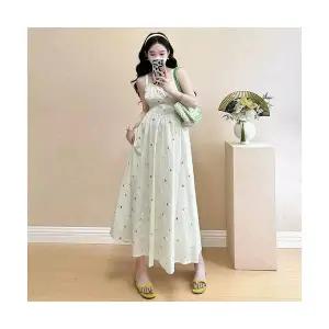 여자 정장세트 봄여름자수 뒤에 나시 원피스+쁘띠 카디건 투피스 MACHI2