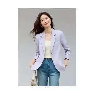 여자 정장자켓 연보라색 정장 코트 봄 가을 캐주얼 상의 MACHI3