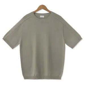 [하프클럽/엠엔씨]골지견장 라운드 반팔니트 (MDBT807RO)