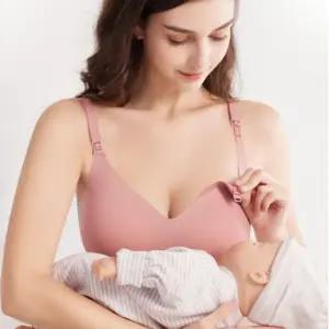 노와이어 수유 브라 5컬러 임부속옷 심리스패드탈부착브래이지어 이어 임산부용 편한 베이직 이어브래이지