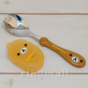 리락쿠마 편한스푼(얼굴) (브라운)(464148)아동수저 어린이 캐릭터 숟가락 유아 식기 용품 주방용품