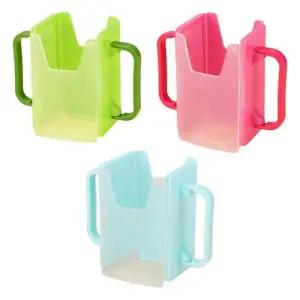 ( )손잡이형 접이식 주스 팩 음료수 음료 홀더 케이스 우유팩 종이팩 우유컵 흘림방지 수