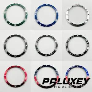 37.2mm 블랙 시계 베젤 인서트 세라믹/알루미늄 링 부품 용 39mm 케이스 자동 교체