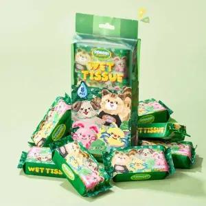 포코리 미니 물티슈 8개 1세트청소 여행용 대용량 촉촉한휴지 휴대용