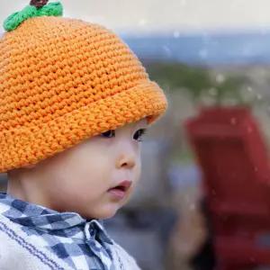 제주 뜨개 귤모자 어린이(S) 귀여운 벙거지 버킷햇특이한 도모자 볼캡 인싸템 방문기념품 니트 아기 모자