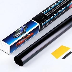 블랙 자동차 윈도우 필름 틴팅 롤 홈 데코 유리 솔라 UV 차단 스티커