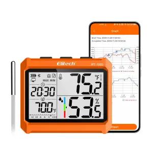 엘리트치 디지털 블루투스 습도계 온도계 무료 앱이 있는 냉장고 4.5인치 화면이 실시간 온도 습도 모니터