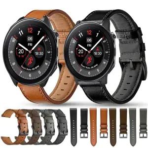 호환  OnePlus Watch 2 용 22mm 가죽 스트랩 시계 밴드 OPPO Watch X 시계 용 스마트 손목 스트랩 퀵 릴리