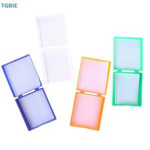 [TL][TL]4색 플라스틱 현미경 슬라이드 박스 25개 생물학적 보관 케이스 홀더 준비된