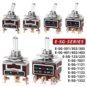 23468912Pin E-SG 토글 스위치 32A 250VAC 로커 황동 나사 발 핀이 자동 잠금 전원