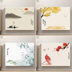 구식 라디에이터용 풀 커버 먼지 식 프린트 난방 연기 방지 검은색 보호 장치