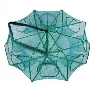 8구 접이식 사각 통발 물고기 새우통발 그물망 뜰채 소품 민물 미끼