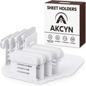 코너용 침대 시트 홀더 - 4팩 멜빵 강력한 그립 액세서리 미끄럼 방지 매트리스 패스너 시트를 단단하고