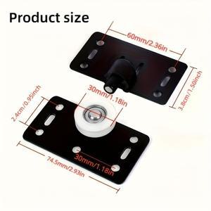 옷장 문 및 상점용 가구 슬라이드 휠 4세트 - 부드러운 슬라이딩과 쉬운 운반을 위한 이동 캐스터