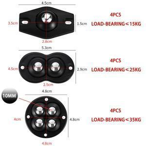 4Pcs 자기 접착제 캐스터 휠 360 학위 회전 붙여 넣기 바퀴 끈적 풀리 이동 롤러 키트