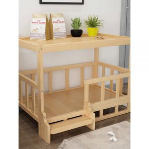 2층 침대 애묘 하우스 목재 미니 빌라 휴식처 바구니 2층침대 소나무 2단 우드 단단한