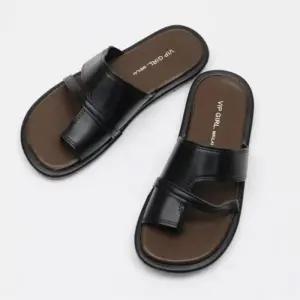 [신상오픈런]여성용 무광 블랙 베이지 발가락 플랫 샌들 슬리퍼 (39183330)