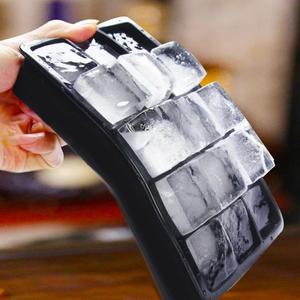 뚜껑이있는 안전한 실리콘 아이스 큐브 몰드 구형 재사용 가능한 위스키 칵테일 냉동고 DIY 홈 메이드 바