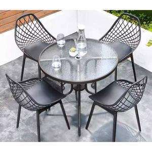 야외 테이블 의자 세트 편의점 정원 카페