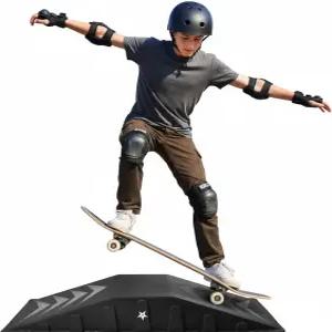 Yes4All 일체형 스케이트보드 램프 자전거 스케이트 - 초보자를 위한 디자인 내구성 안전성 용량 220Lbs