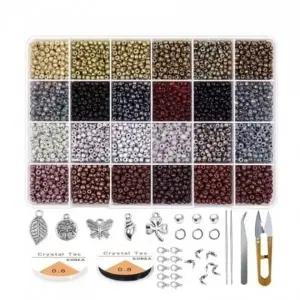 (색상 이니셜비즈세트)DIY 원석비즈 풀세트3mm 4mm 반지 팔찌 목걸이 핸드폰줄 마스크줄 만들기 키트