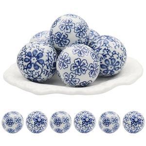 CX MPAPALI 시누아즈리 블루 크리스마스 6피스 장식용 선물 세라믹 웨딩 바구니