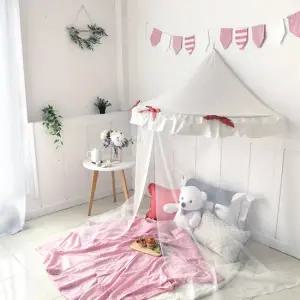 까사베르데 러블리 프릴 반원 캐노피 아이방 유치원 침대캐노피