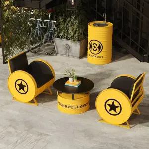 드럼통 테이블 카페 식당 인테리어 복고 휴게실 술집