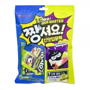 롯데 짱셔요 신맛 입문팩 콜라 라임포도 134g 새콤달콤 모듬 젤리 초등학생 간식