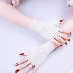 운전토시 망사 토시 여성 반장갑 레이스 팔토시 숏 M11860