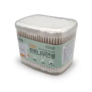 ( )원터치 위생면봉 위생용품 350p 사각면봉 대용량 휴대간편