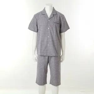 [갤러리아] [남]면100 붙지않는 시원하고 가벼운 지지미 체크선염 파자마[VPAS202M_NB]