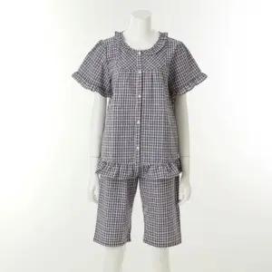 [갤러리아] [여]면100 붙지않는 시원하고 가벼운 지지미 체크선염 파자마[VPAS202W_NB]