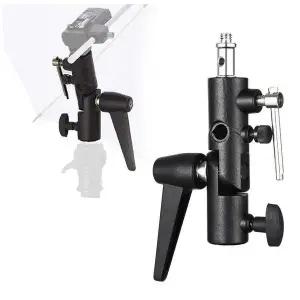 [셀러에이드]플래시 홀더 스탠드 브라켓 삼각대 헤드 거치대 스트로보