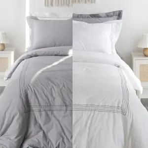 2컬러 오가닉 순면 고밀도 아델 차렵이불 베개세트 퀸