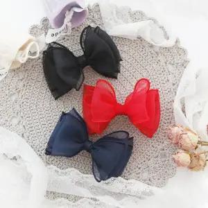 TBZ 오간자 러블리 쉬폰 리본 헤어핀 머리핀 12COLORS