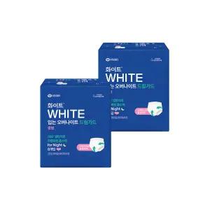[화이트]화이트 생리대 입는 오버나이트 드림가드 중형 8P 2팩