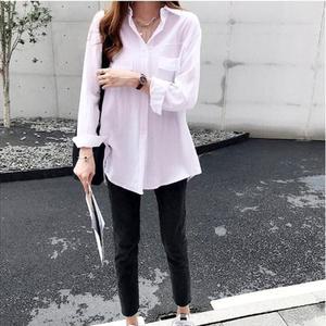 여자 데일리 편한 예쁜 기본 쿨 긴팔 블라우스 셔츠 여자남방 여자셔츠 여성데님셔츠 여자흰색셔츠