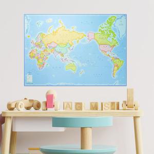 최신버전 육대륙 세계지도 어린이 아이방 인테리어 대형 포스터 상세보기