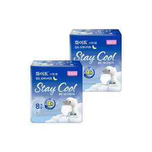 [화이트]화이트 스테이쿨 입는 오버나이트 M 8PX2팩