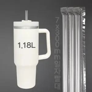 [원포장]개별포장 일자빨대 투명 스트로우 7x30cm 4팩 2000개