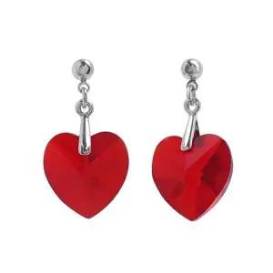 [하프클럽/]E628 레드 볼드하트 오스트리아 크리스탈 귀걸이