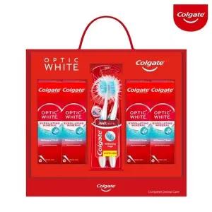 [콜게이트]미백 화이트닝 충치 불소 옵틱화이트 엑스폴리에이팅 치약 칫솔 ...