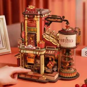 로라이프 로보타임 선물공장 DIY 우드 3D 조립 EAB01 미니어처