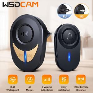 무선 초인종 5단계 볼륨 조절 장거리 무선 초인종 48가지 벨소리 가정용 보안 초인종