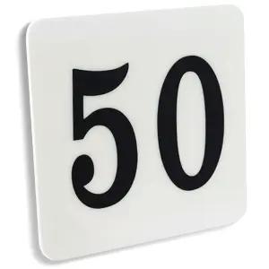 사각 번호판 100mm 1P 1-50 아크릴 숫자 표지판/휴게실/호실/위치/디자인/식당/문구/알림/업소/다용도/안내